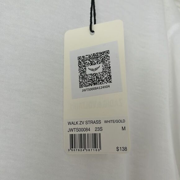 Zadig & Voltaire
Walk Zv Strass T-Shirt white Sz Medium NWT - Picture 4 of 5
